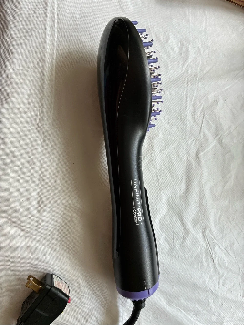 Black and Purple Hot Air Brush - Women's Hair Styling Tool